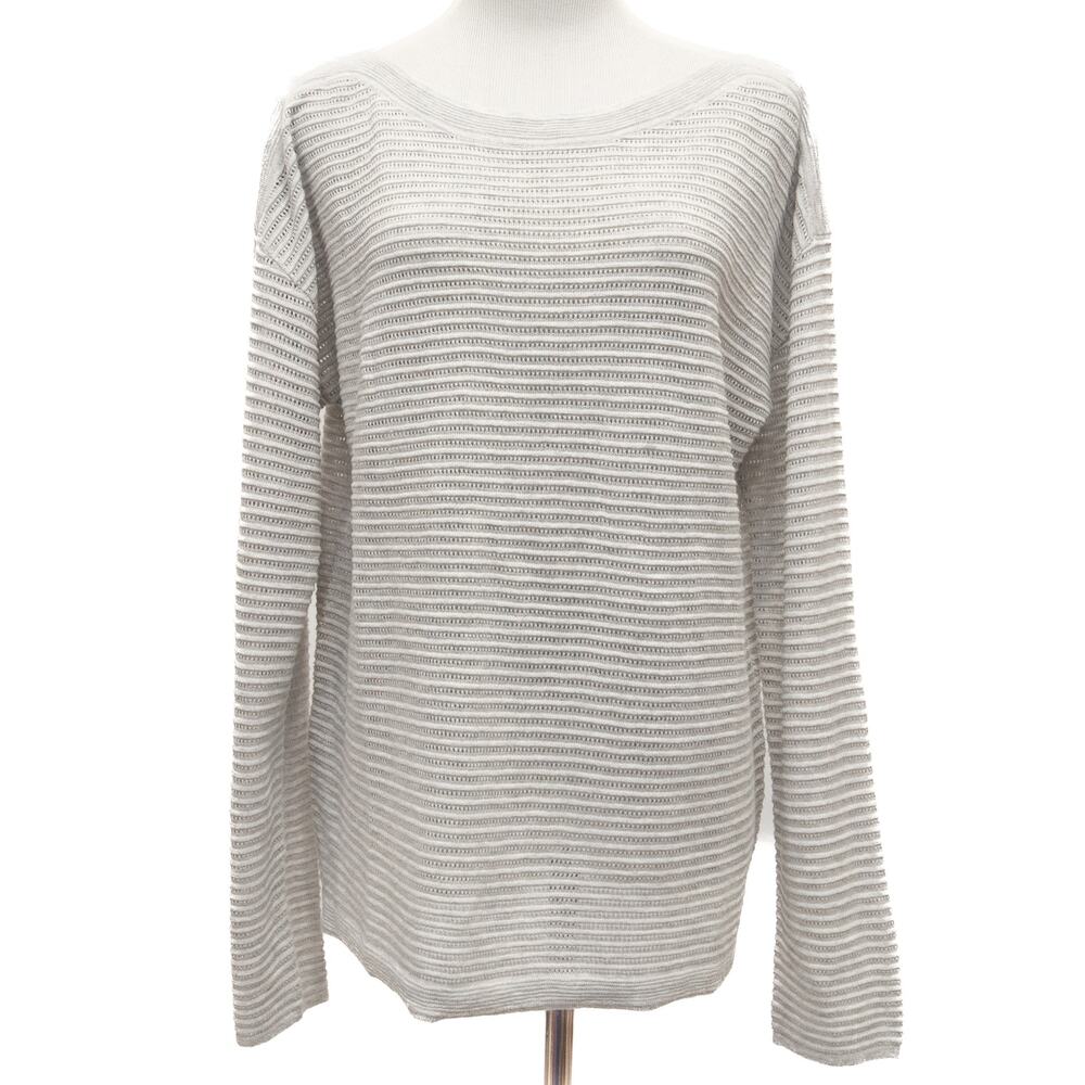 New One Grey Day Gray Cotton Sweater Size Large